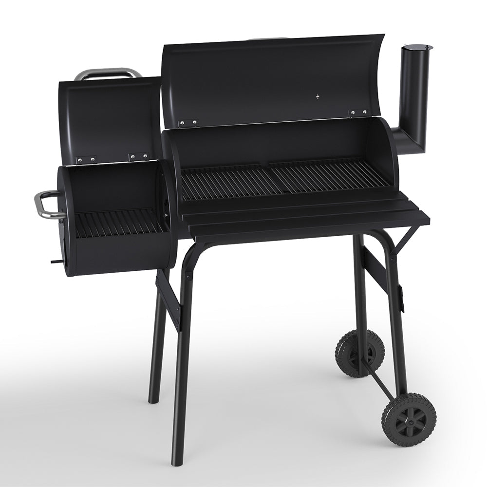 Charcoal BBQ Grill with Offset Smoker
