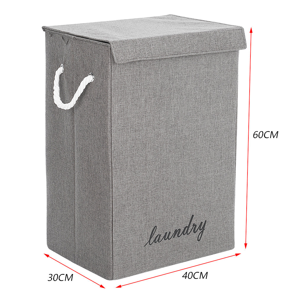Foldable Garden Sanctuary laundry hamper with handles, lightweight home laundry basket for easy storage and transport.