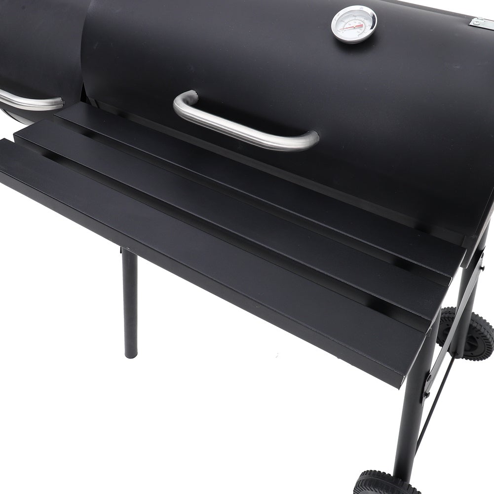 Charcoal BBQ Grill with Offset Smoker