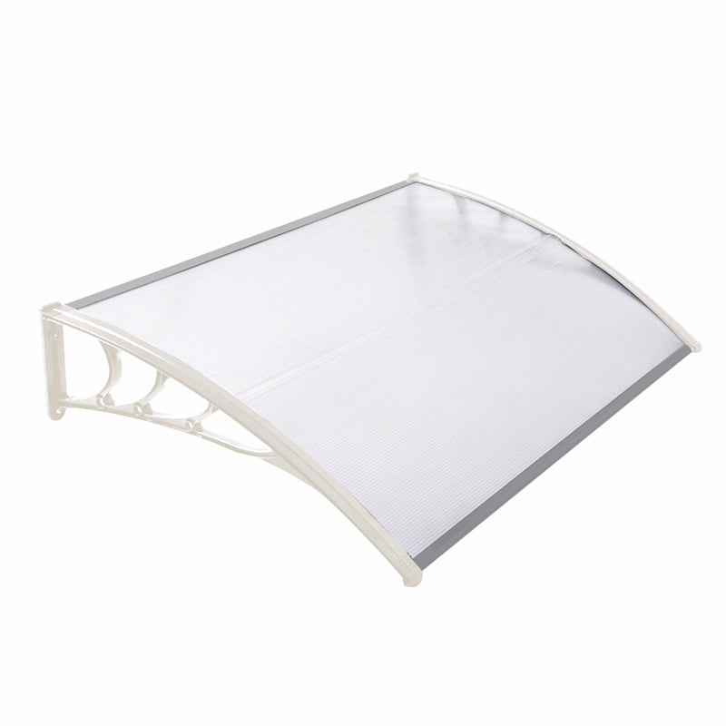 White Outdoor Curved Shielded Rain Shelter
