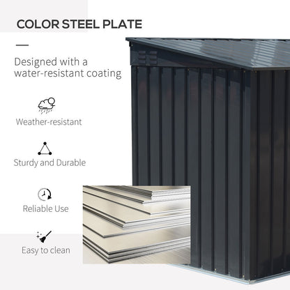 Garden Sanctuary outdoor storage shed for rubbish bins, durable garden shed with secure door for waste storage.