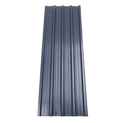Charcoal black steel corrugated sound dampening panels from Garden Sanctuary, showing textured, durable panels for acoustic insulation.