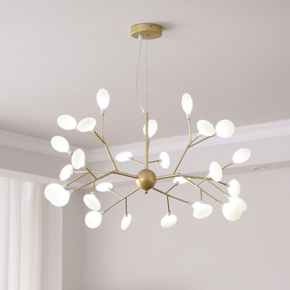 Modern Firefly LED Chandelier - Nordic Leaf Branch Pendant Light
