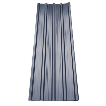 Charcoal black steel Garden Sanctuary sound dampening panels with corrugated design for acoustic insulation and stylish outdoor use