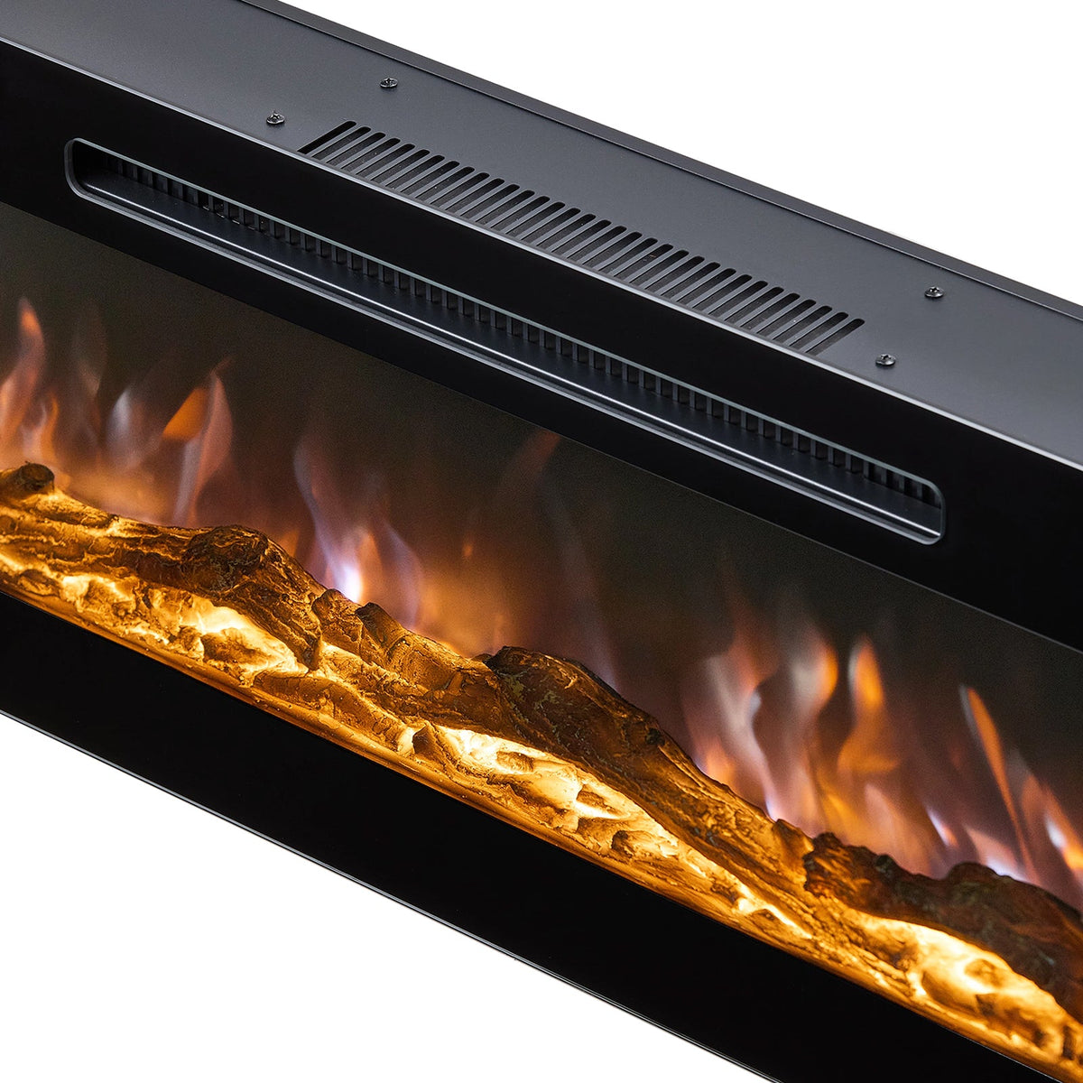 Garden Sanctuary 40–70 inch freestanding smart electric fireplace with 12 flame colours and realistic fire effects.