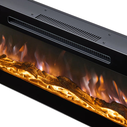Garden Sanctuary 40–70 inch freestanding smart electric fireplace with 12 flame colours and realistic fire effects.