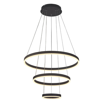 Modern 3 Ring Aluminum Round Hanging LED Pendant Light
