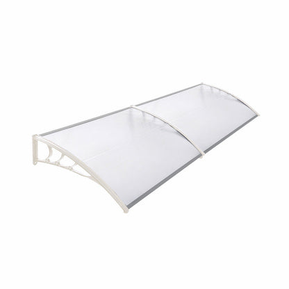 White Outdoor Curved Shielded Rain Shelter