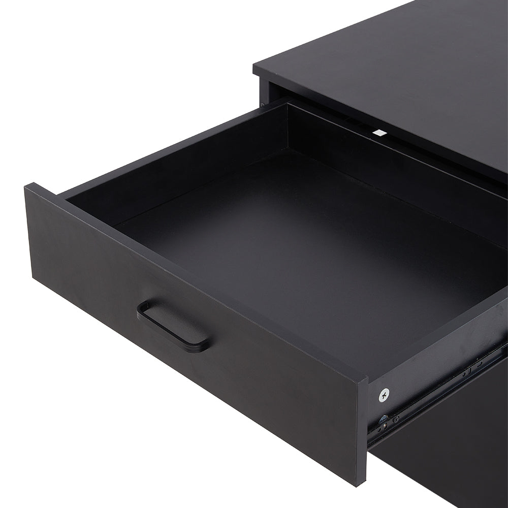 Garden Sanctuary mini fridge stand with built-in storage, featuring a compact design and sturdy construction for versatile use.