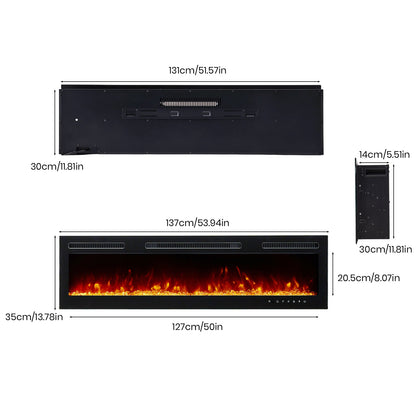 Garden Sanctuary 40–70 inch freestanding electric fireplace with realistic flames and 12 color options for cozy ambiance.