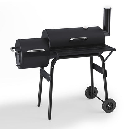 Charcoal BBQ Grill with Offset Smoker