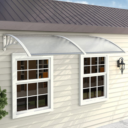 White Outdoor Curved Shielded Rain Shelter