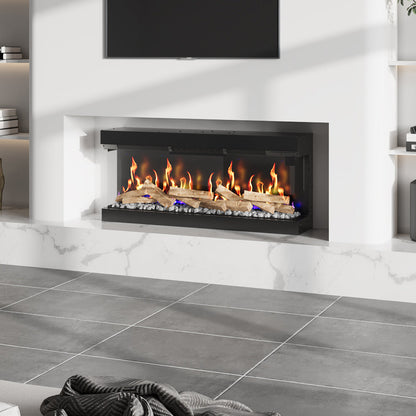 50 inch 3-Sided Smart Electric Fireplace