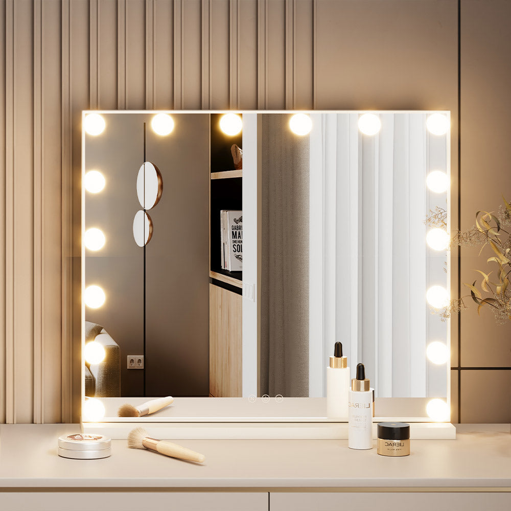 Large Makeup Vanity Table Mirror With LED Dimmable Lights