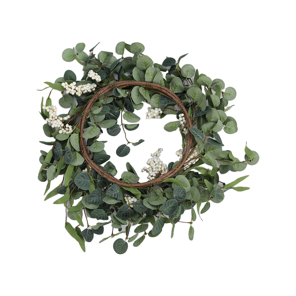 55CM Artificial Topiary Wreath Eucalyptus Leaf Door Hanging