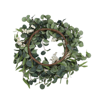 55CM Artificial Topiary Wreath Eucalyptus Leaf Door Hanging