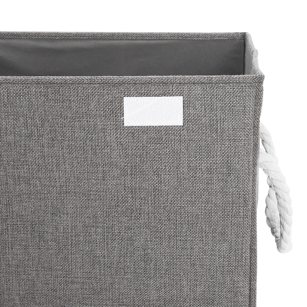 Garden Sanctuary foldable laundry basket with handle for easy transport, made of breathable fabric, perfect for home laundry storage.