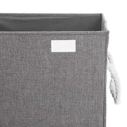 Garden Sanctuary foldable laundry basket with handle for easy transport, made of breathable fabric, perfect for home laundry storage.