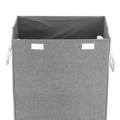 Foldable Garden Sanctuary laundry hamper with open-top design and sturdy handles, ideal for home laundry storage.