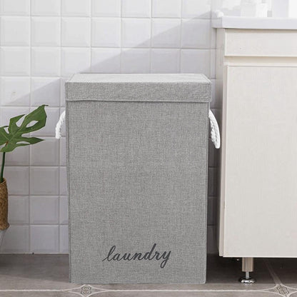 Foldable Garden Sanctuary laundry hamper with handles, collapsible home laundry basket for easy storage and organization.