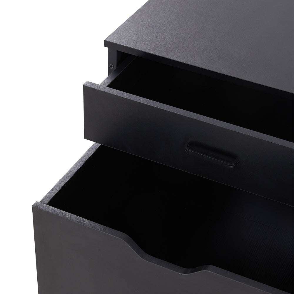 Garden Sanctuary mini fridge stand with storage, featuring a sturdy frame and shelves for organizing small appliances and accessories.