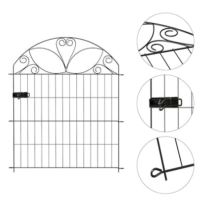 Decorative 10-panel garden fence set by Garden Sanctuary, featuring wooden panels and classic design for outdoor privacy.