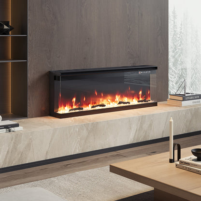 50inch Recessed and Freestanding Electric Fireplace with Remote Control