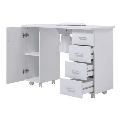 Manicure Table with Dust Collector and Wrist Cushion