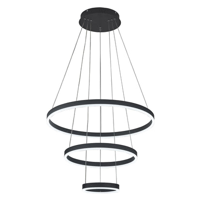 Modern 3 Ring Aluminum Round Hanging LED Pendant Light