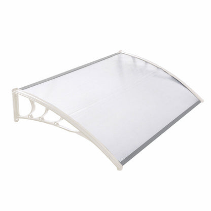 White Outdoor Curved Shielded Rain Shelter