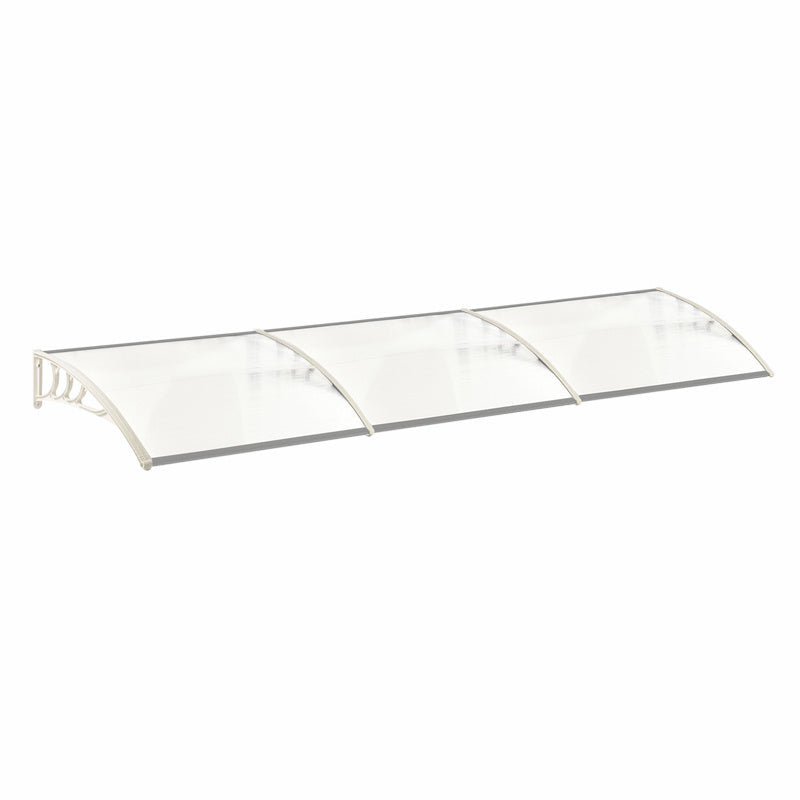 White Outdoor Curved Shielded Rain Shelter