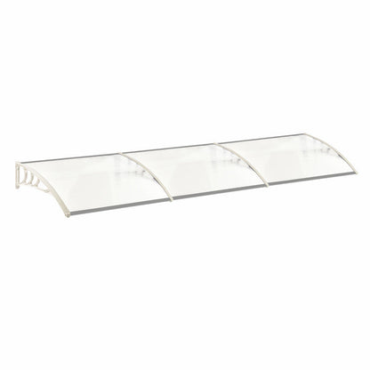 White Outdoor Curved Shielded Rain Shelter
